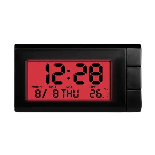 Mini LCD Screen Digital Clock 2in1 Interior Car Auto Desk Z4U3 Temperature Y2L2 - Picture 13 of 15