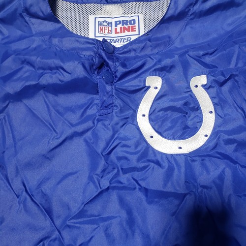 Indianapolis Colts Starter Pro Line Large NFL Short Sleeve Windbreaker Jacket - Picture 2 of 7