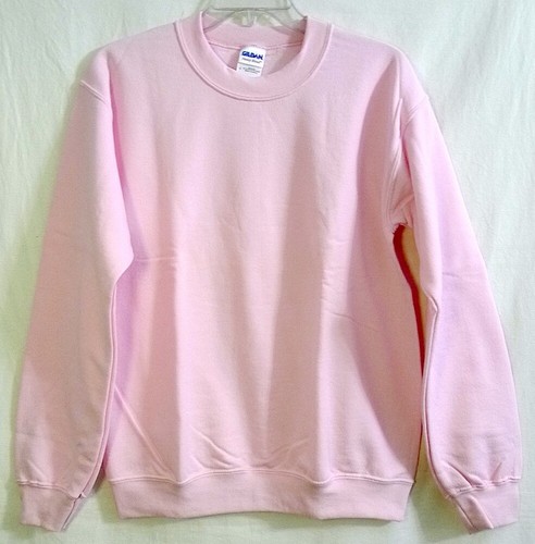 Gildan 18000 Adult Unisex Light Pink Heavy Blend Sweatshirt size Small