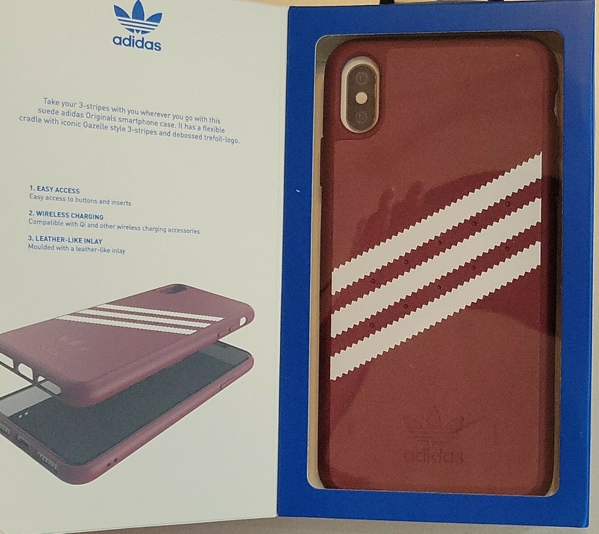 adidas gazelle silver green womens Adidas 3 Stripes Snap Case for iPhone X / XS main image 1