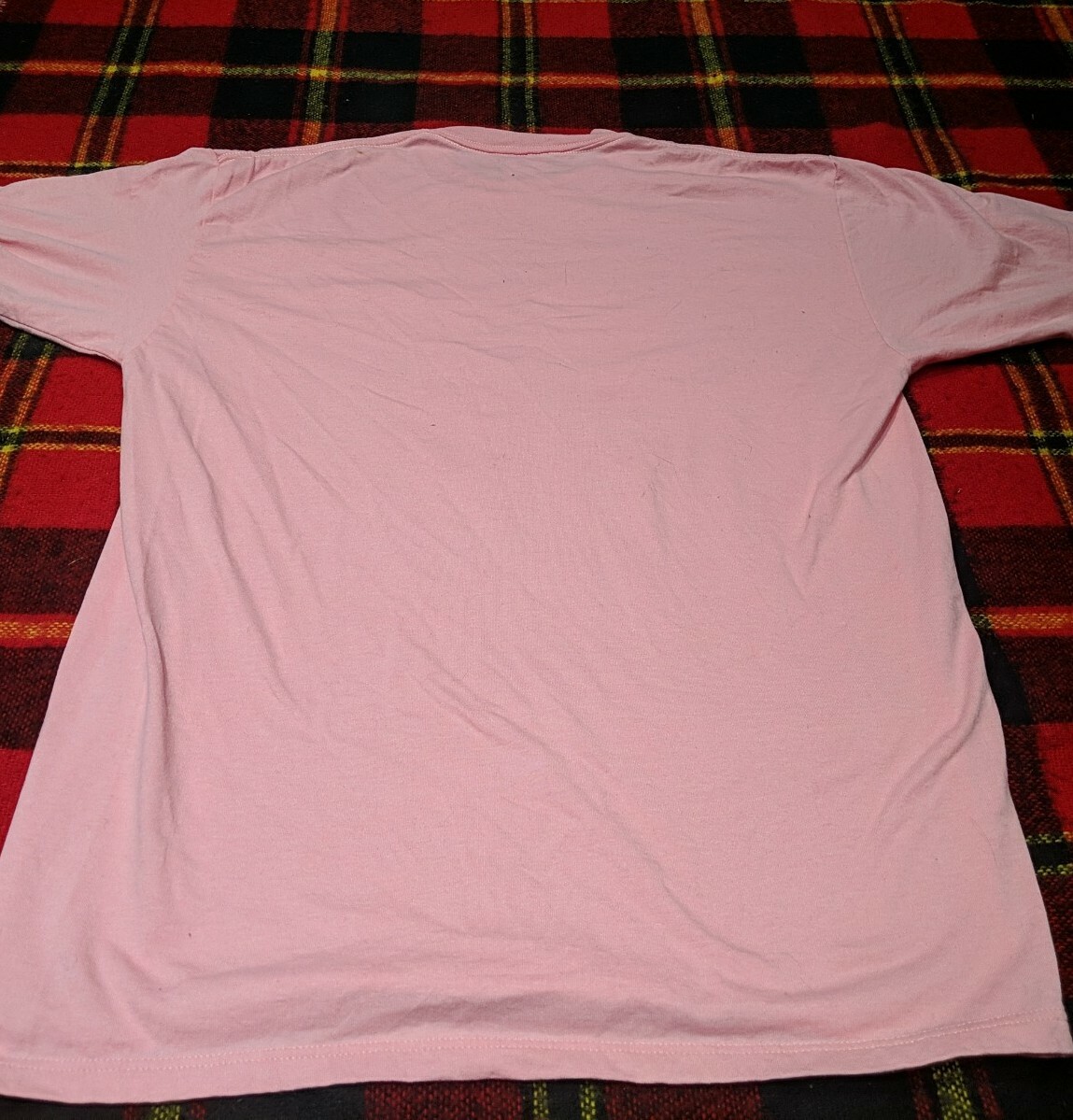 Vintage JERZEES Pink Blank Mens L Tshirt Heavyweight 50/50 MADE in