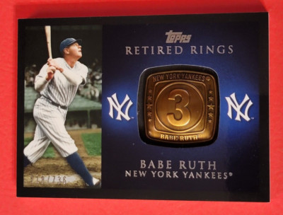 BABE RUTH 2012 TOPPS RETRIED RINGS CARD #d 718/736 MANUFACTURED METAL RING #3