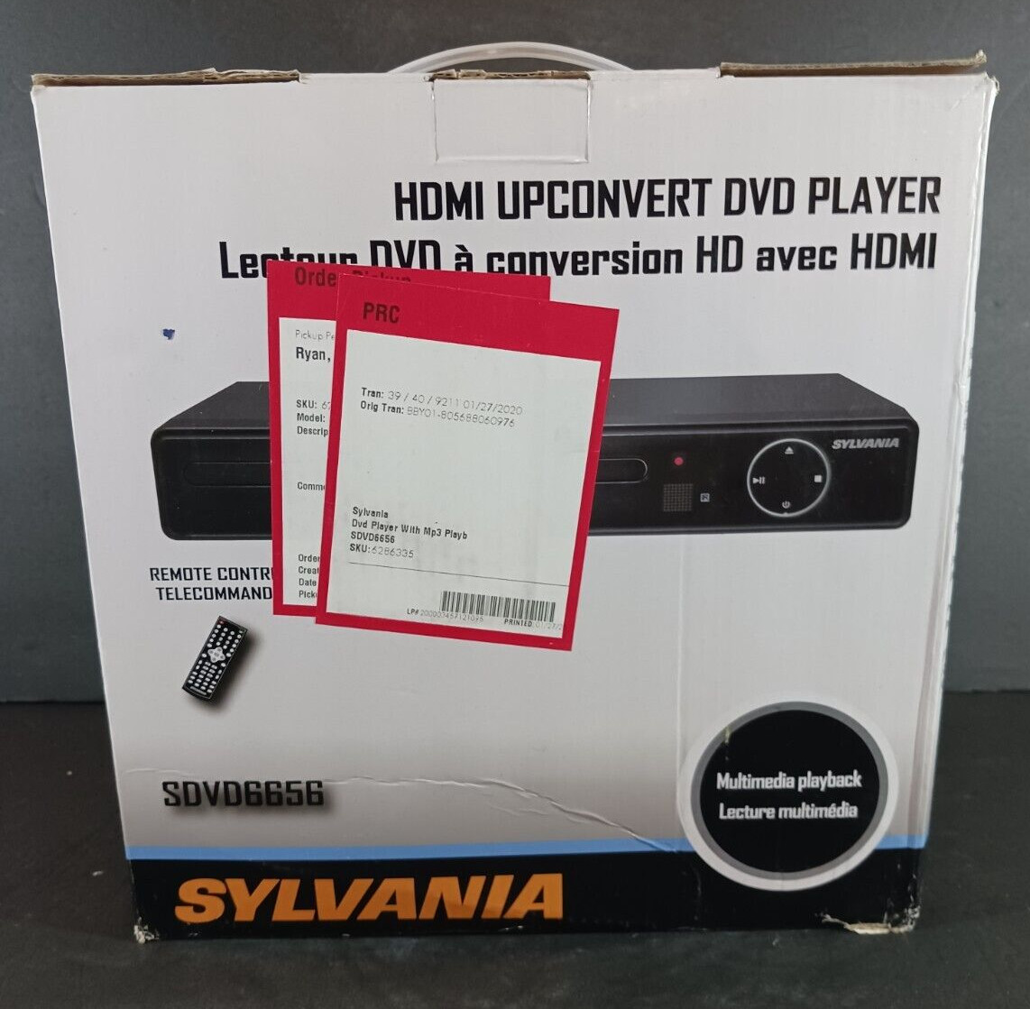 Sylvania SDVD6656-D HDMI High Definition DVD Player DVD/DVD-R/DVD+RW And MORE...