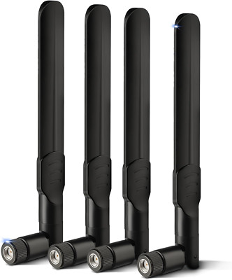 Bingfu 4G LTE Cellular Trail Camera Antenna 8Dbi RP-SMA Male Antenna (4-Pack) 