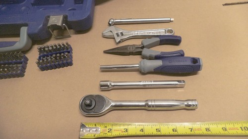 Kobalt 131 pc mechanics tool set, 1/4 + 3/8 drive + misc tools and storage case - Picture 8 of 12