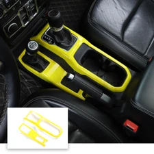 2x Center Console Gear Shift/4WD Panel Trim for Jeep Wrangler JL JT 2018+ Yellow