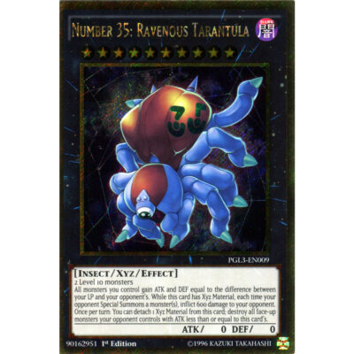 Nummer 35: Gefräßige Tarantel PGL3-DE009 Yu-Gi-Oh! Karte Gold Secret Rare