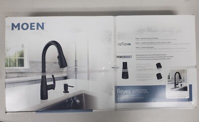 Moen Reyes 87932BL Single-Handle Pull-Down Kitchen Faucet Matte Black 