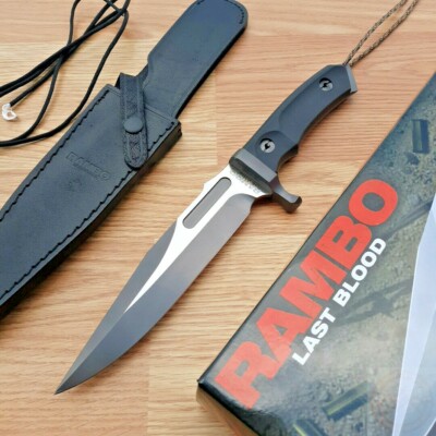 Rambo Last Blood Bowie Fixed Knife 8'' Stainless Steel Blade Synthetic Handle