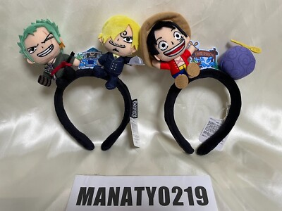 USJ One Piece Headband lot of 2 Luffy Sanji Zoro Universal Studios