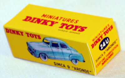 Dinky Toys France 24U Simca Aronde Bleu Laiteux Avec Boîte - Occasion