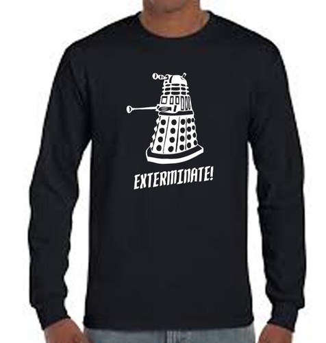 Dr Who T shirt Darlec exterminate retro T Shirts Tee Doctor Who LONG SLEEVE - Picture 34 of 36