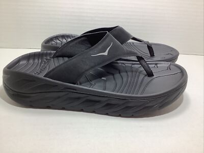 NEW Hoka One unisex M8_W 10 Ora Recovery Flip Flops Black(miss