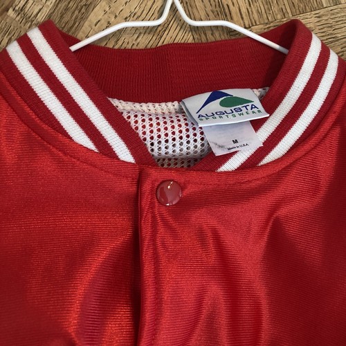 Vintage Augusta Sportswear Men's Red Snap Jacket Size M (24x25), Mesh Lining USA - Picture 5 of 14