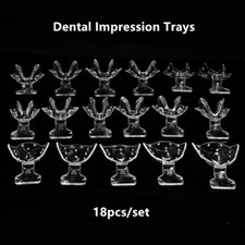 1Box/18Pcs Dental Impression Trays Frame Cut Back Edentulous Jaw Sterilize 135