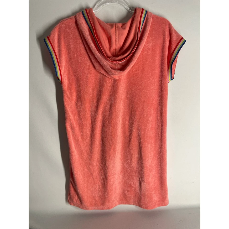Mini Vestido Hanna Andersson Naranja Terrycloth Cubierta de Natación Con Capucha Talla EE. UU. 12-150 cm Foto 4 de 4
