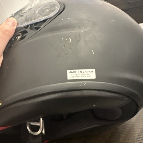 SHOEI RF-SR Helmet Matte Black Size S w/ Sena Universal Helmet Headset Clamp - Picture 7 of 9