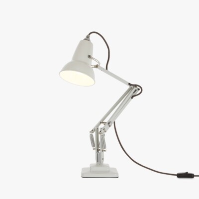 Schreibtischlampe Leinen weiß Anglepoise verstellbarer Schirm Original 1227 Mini