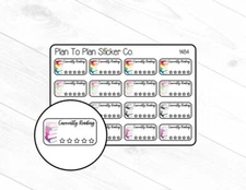 1484~~Currently Reading Planner Stickers.