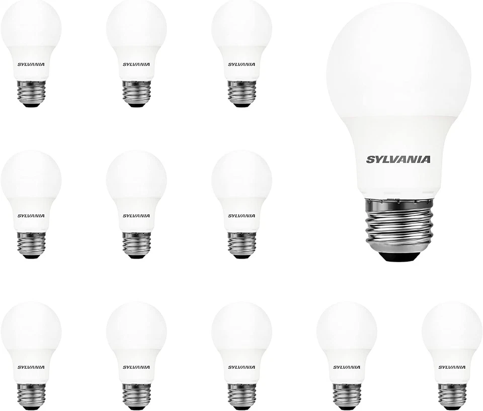 SYLVANIA LED A19 Light Bulb, 40W Equivalent, Efficient 6W, Medium Base, Frost... - Image 2 of 4