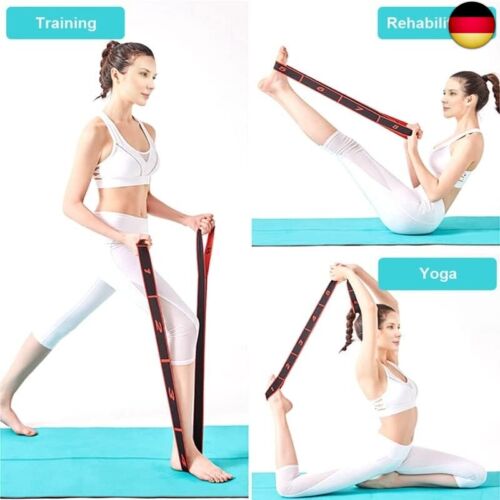 2 Stück Fitnessband mit Schlaufen, Gymnastikband Trainingsband Elastic Band - Bild 3 von 7