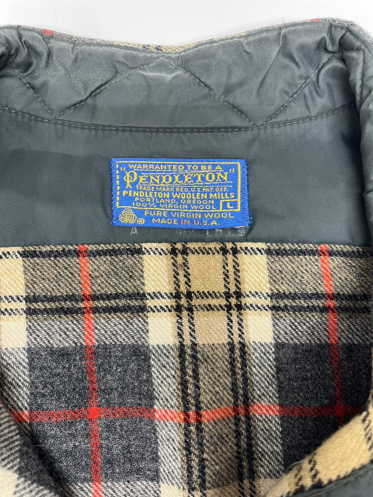 Pendleton Women's Medium 100% Wool Plaid Shirt Gr… - image 2