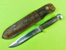 US 1918-45's WW2 MARBLES Gladstone Huge Hunting Fighting Knife & Sheath