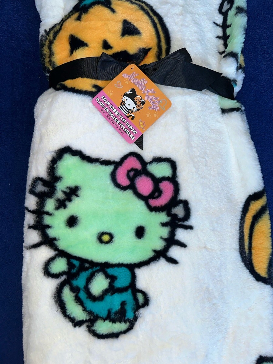 Hello Kitty Halloween Quilted Full Queen Blanket Frankenstein