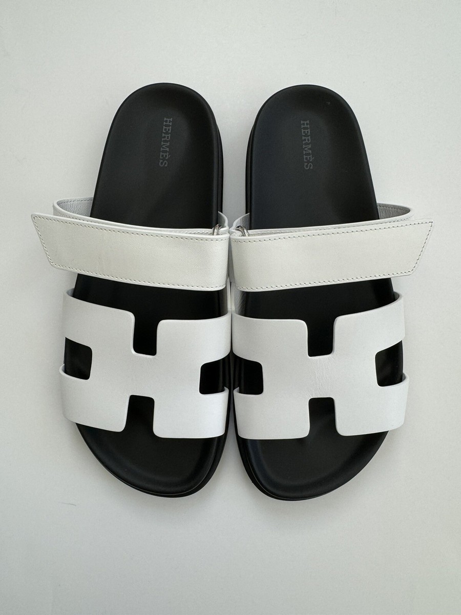 Hermes Chypre Sandals In White Women display picture 3