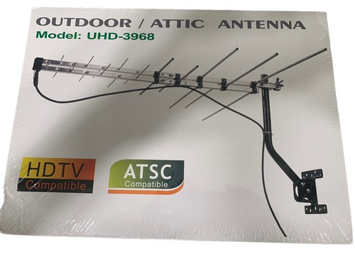TV Outdoor Yagi Antenna Long Range Reception Capacity For Attic Or Roof UHD-3968 - Afbeelding 2 van 4