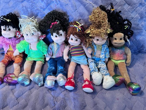 TY VINTAGE BEANIE BOPPERS 2001 -Stuffed Plush 12" Dolls Lot of (6)