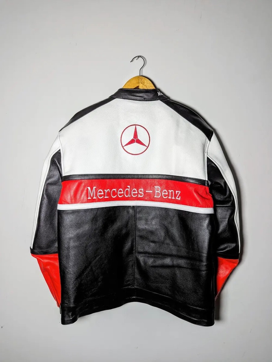 Mercedes Leather Jacket Vintage Mercedes Racing Jacket Biker
