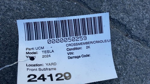2024 Tesla Cybertruck Cyberbeast Front Subframe Cradle Crossmember (PARTS ONLY) - Picture 13 of 24