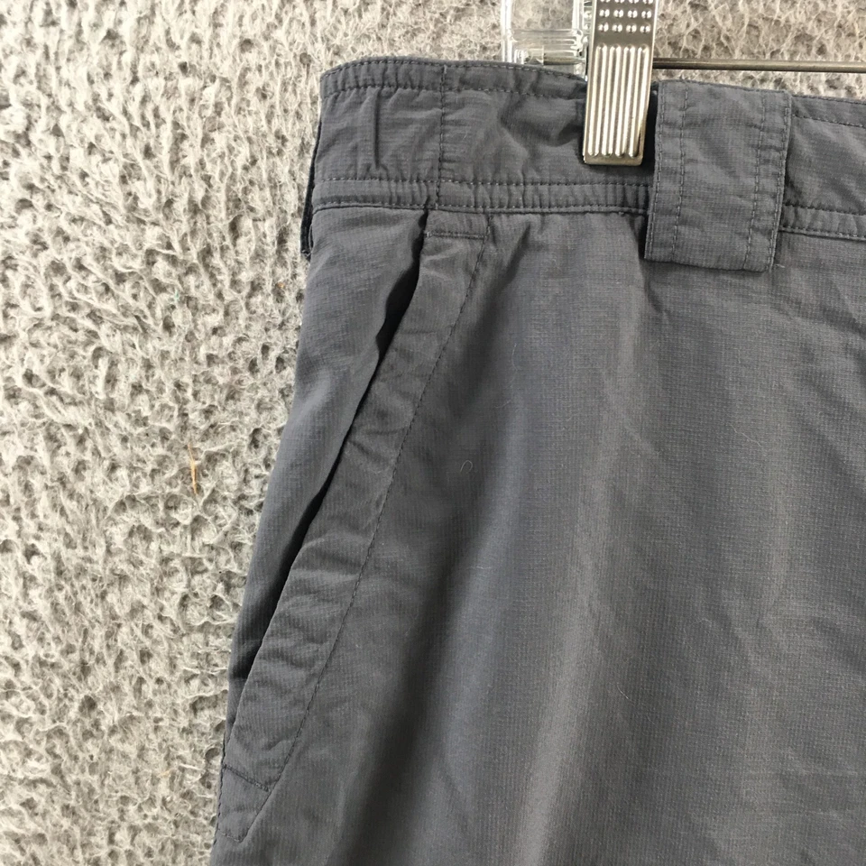Pantalones Cortos Columbia Cargo Para Hombre XL (real 39x9.5) Gris Nailon tiro medio Cremallera Frontal Plana Foto 4 de 4