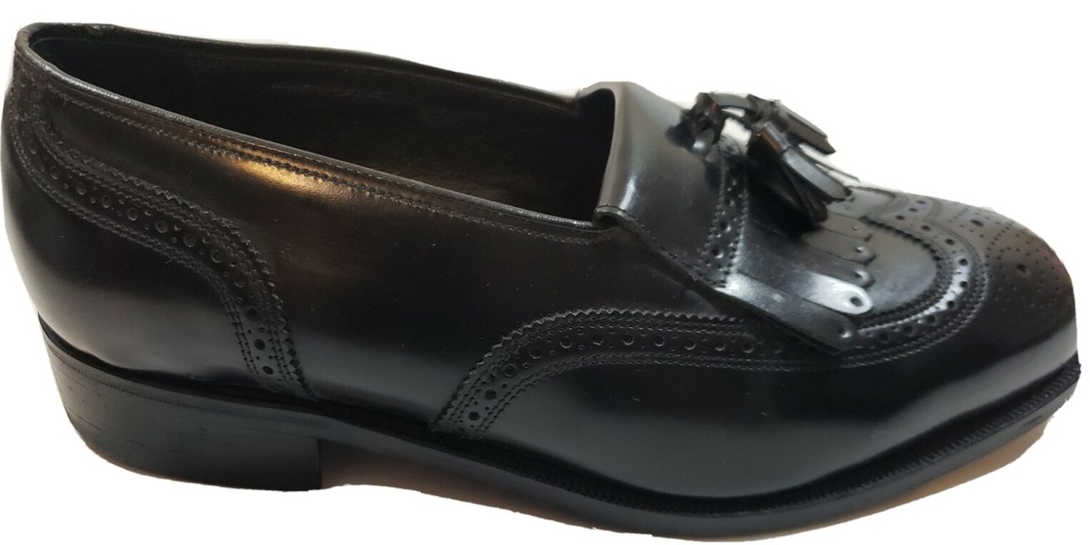 Florsheim Shoes Men 7.5 Loafer Tassel Leather Black Classic Slip On Dress Formal Amazon.com | Florsheim Lexington Wingtip Tassel Slip-On  main image 3
