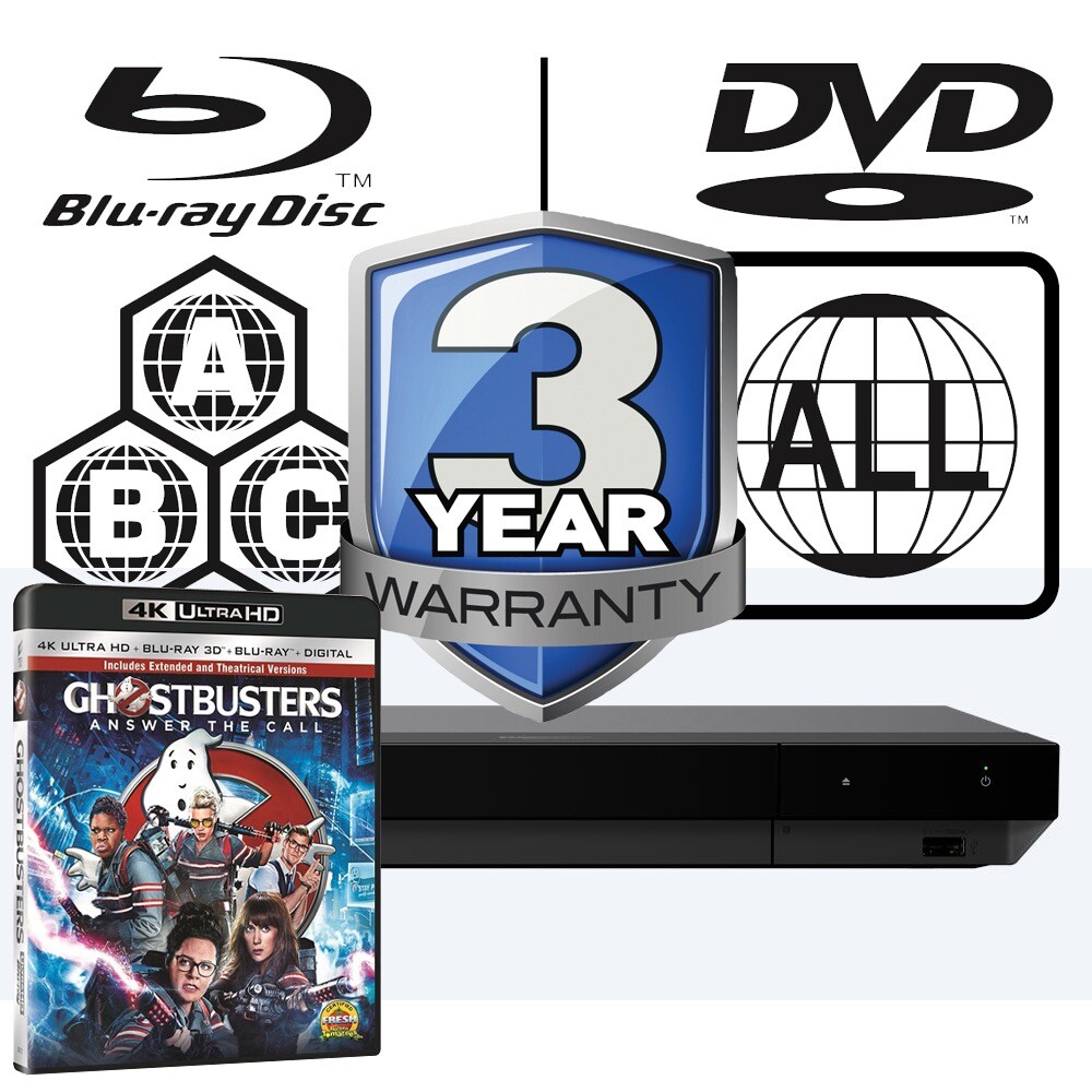 Sony Blu-ray Player UBP-X700 All Zone Code Free MultiRegion 4K Ghostbusters UHD