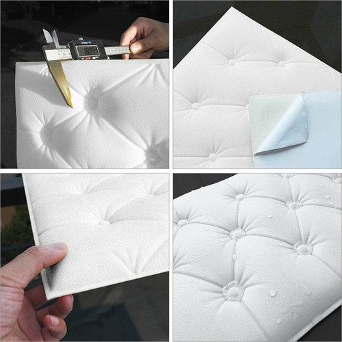 3D PE Foam Self-adhesive Wall Sticker Panels Background Decal Home Decor 12"x23" - Picture 3 of 11