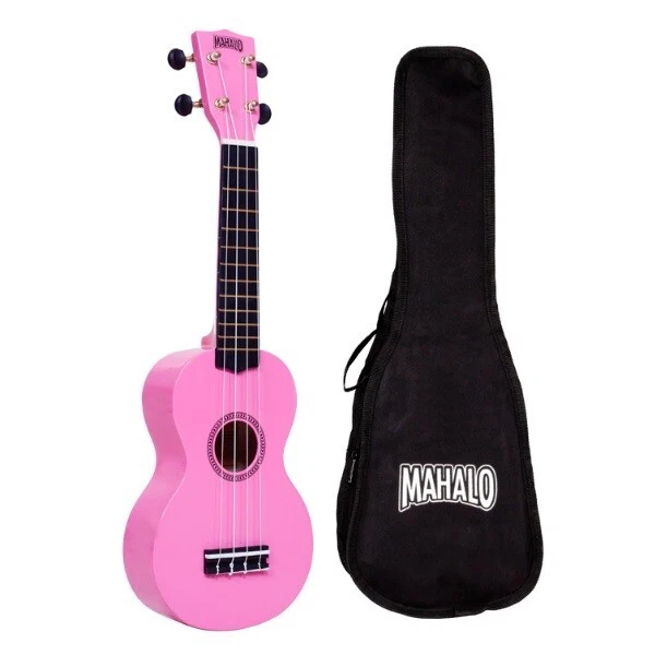 Mahalo Soprano Ukulele - 4 strings - pink - cover included - brand new - image 2 of 4