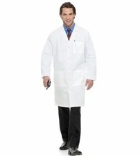 Landau Men's 41" Long White Lab Coat - 3145