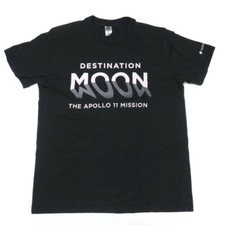 Smithsonian Destination Moon Apollo 11 Mission Shirt Mens Medium Black USA Made