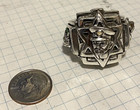 Artisan Made Haile Selassie Star of David  Gold accented Sterling silver ring — photo 5
