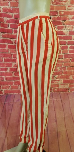 Lenni Designed In Australia Viscose Striped Orange Women's Pant Sz M (B3) NEW - Picture 4 of 10