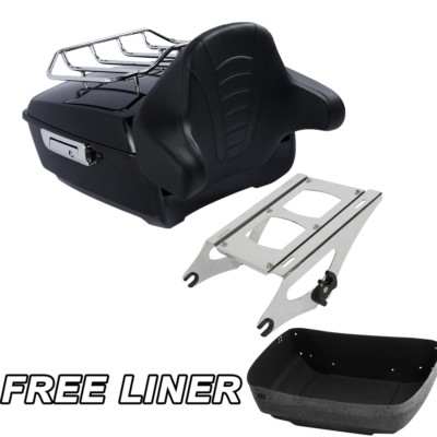 King Trunk Backrest Rack Mount Rack Fit For Harley Touring Road Glide 2014-2026