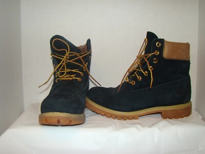 Girl's Blue Timberland 6 inch Work Boots. Size 8.5.