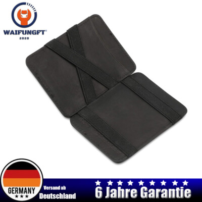 Flacher Geldbeutel Fuer Herren Magic Wallet Geldboerse mit Platz Fuer 8 Karten