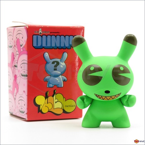 Kidrobot Dunny 2004 Dalek Serie Pac Man grün 1/50 Chase 3 Zoll Vinylfigur