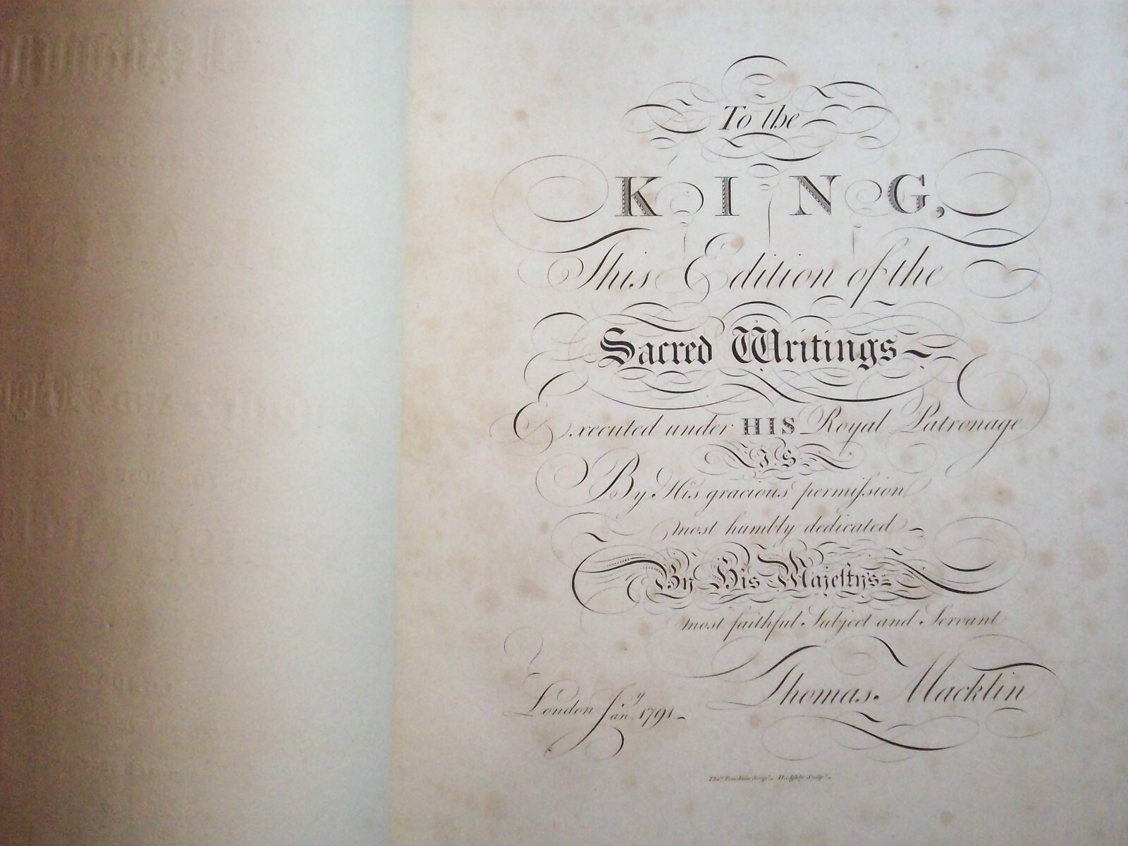 MACKLIN BIBLE 1800 VOL 17 King James 1611 ENGRAVINGS ILLUSTRATED GOLD