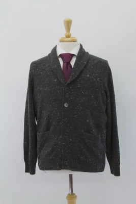 NWT $3700 Brunello Cucinelli Cashmere Blend Logo Cardigan Sweater 50/ 40US  A232