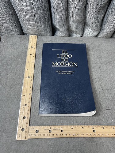El Libro de Mormon Book Spanish Book of Mormon Espanol Large Print 1992 PB Blue - Picture 8 of 8