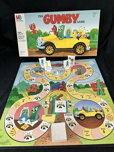 Vintage 1988 The Gumby Game Milton Bradley Board Game Complete